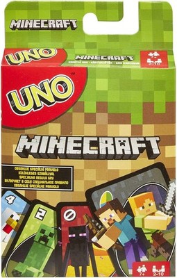 UNO Minecraft Edition Kartenspiel mit Creeper Karte Mattel