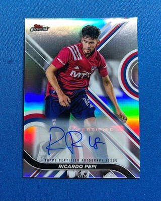 Ricardo Pepi 2022 Topps Finest MLS Refractor Auto Autograph #9 FC Dallas PSV SP