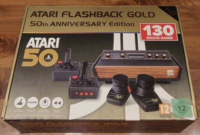 Atari Flashback Gold 50th Anniversary Edition Konsole AR3080 - 130 Spiele - NEU