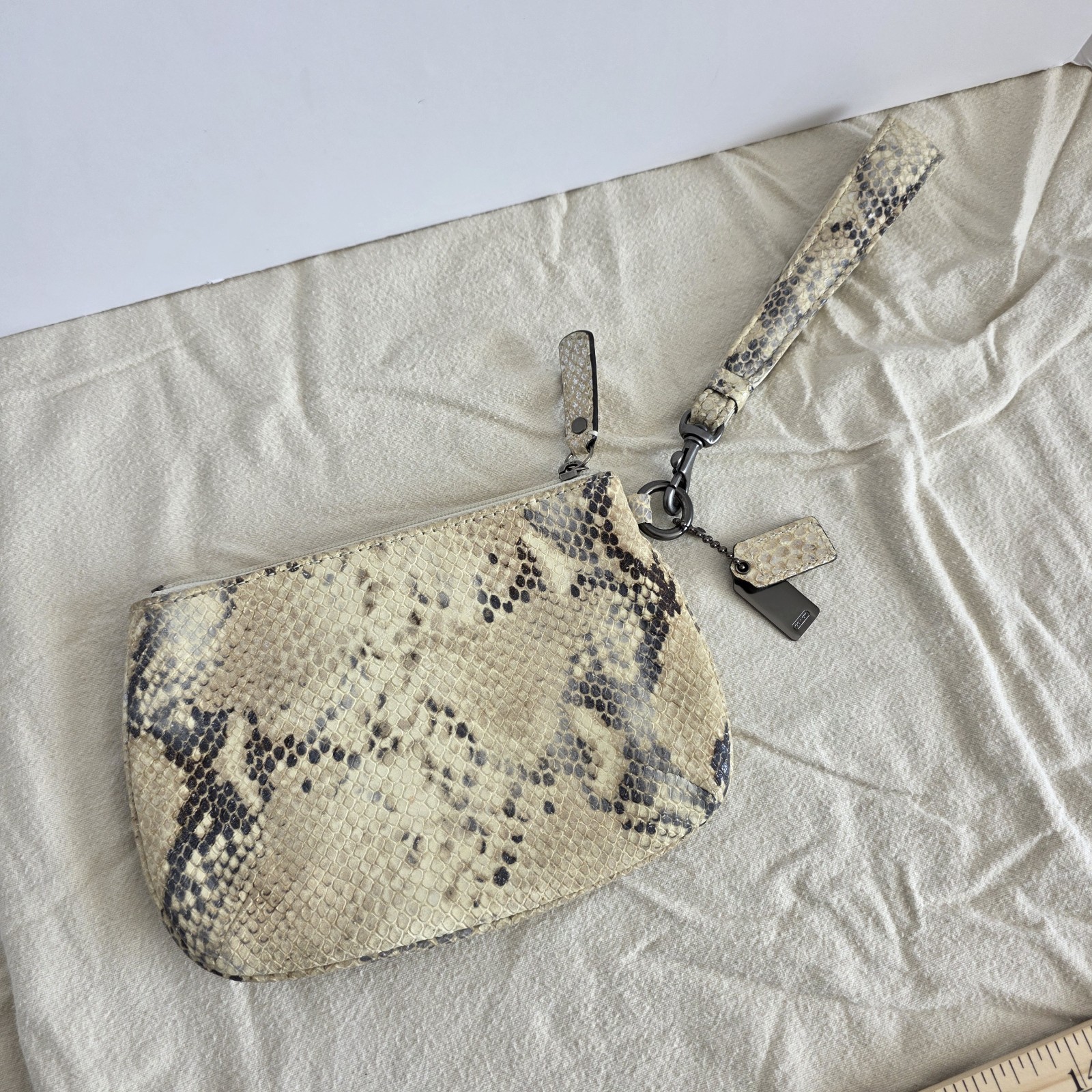 Coach Kristin Embossed Python Snakeskin Medium Wr… - image 3