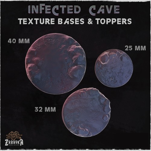 Warhammer 40K/AOS Resina Base Toppers Wargaming Cueva Infectada - Imagen 3 de 3