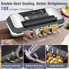 Food Vacuum Sealer Machine, Fully Automatic 12-in-1 Food Sealer Vacuum Sealer wi