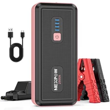 Nexpow 2500A Car Battery Jump Starter, 12V, 12000mAh Portable Power Bank, 3-Mode