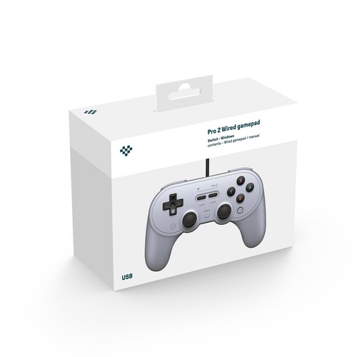 8BitDo Pro 2 Wired Controller for Switch and Windows (Gray Edition) - Picture 2 of 3