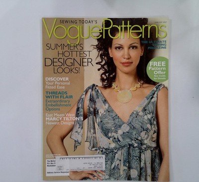 Vogue Patterns Magazine June July 2007 Summer Designer Looks Sewing