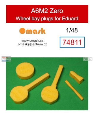 OMK74811 1:48 Omask Wheel Bay Plugs - A6M2 Zero (EDU kit)