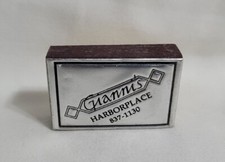 Vintage Gianni's Restaurant Harbor Place Matchbox Baltimore MD Food Advertising