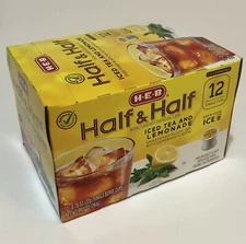 (1) Box HEB K-Cup Pods Half & Half Iced Tea & Lemonade Arnold Palmer H-E-B Texas