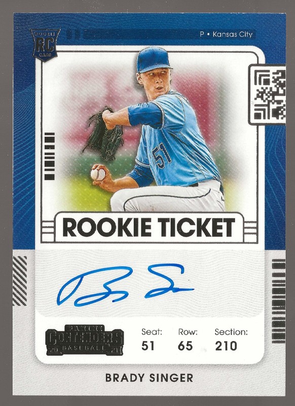 2021 Contenders BRADY SINGER RC Auto - Rookie Ticket - #120