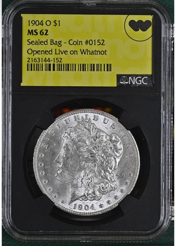 1904-O $1 Morgan Silver Dollar NGC MS62 Whatnot Live Opened Sealed Bag