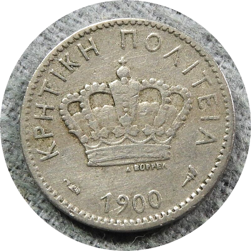 elf Crete under Greece 5 Lepta 1900 A