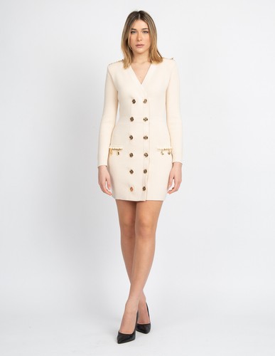 ELISABETTA FRANCHI Abito di maglia AM21S21E2 Burro | eBay