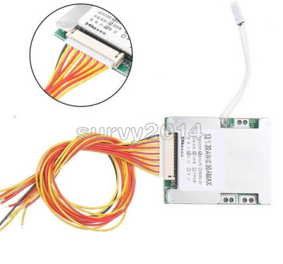 13S 48V 50A BMS Protection PCB Equalizer Board for Li-ion Lithium Battery Pack