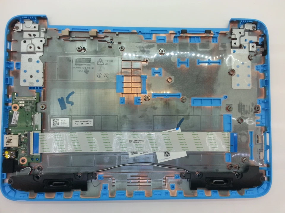 HP Stream 11-ah011wm 11-Y010WM Blue Bottom Case Rubbers Speakers EAY0H01003A 115 - Image 2 of 3