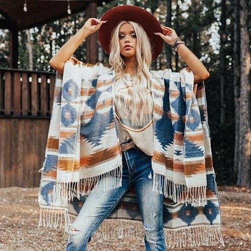 Boho Blanket Cardigan Sweater Womens 