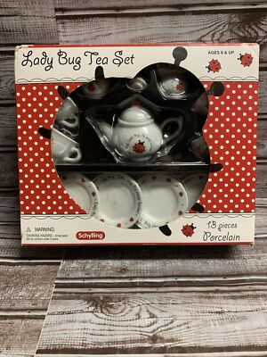 Schylling Ladybug Fly away girls miniature porcelain Tea set | eBay