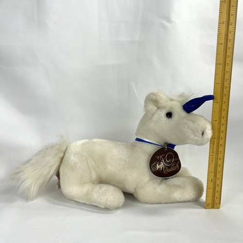 Vintage Dakin Playthings 1988 Unicorno Peluche Morbido Classici Smoking Blu 12"" Caratteristiche tecniche - Foto 2 di 12