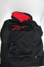 Reebok Red  Black Hoodie Hooded Sweatshirt Size Youth Small
