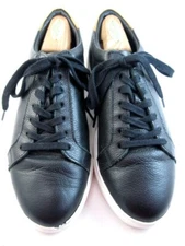 Allen Edmonds "COURTSIDE" Low-Top Leather Dress Sneakers 7.5 D Black (236N)