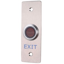 Touch Type Door Release Exit Button 304 Stainless Steel Panel w/ LED for Access