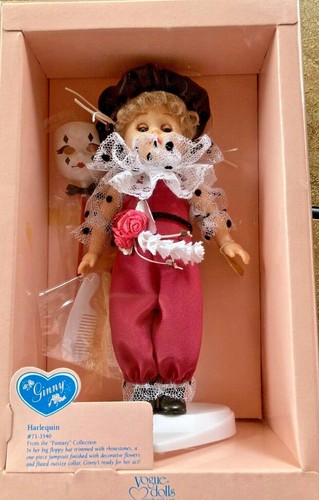 1990’s Vogue Ginny Doll w/Stand NIB Fantasy Collection Harlequin 71-3540 - Picture 3 of 6