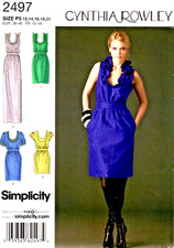 Dress in 3 Lengths Sleeve & Neckline Options Simplicity Pattern 2497 Sizes 12-20