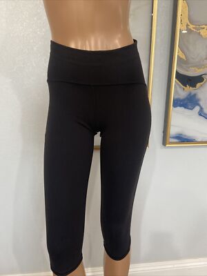 LULULEMON Crop Yoga Pant Luxtreme Leggings With Side Mesh Black Sz  #11