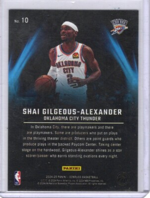 2024-25 Donruss Basketball SSP Playmakers #10 Shai Gilgeous