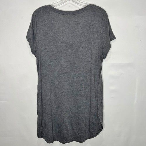 Maurices Damen Top Gr. XL grau Kurzarm High Low Hem Grafik T-Shirt - Bild 2 von 10