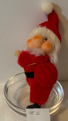 VTG Standing Santa Christmas Ornament Clip on Grabber Tree Hugger 4” Tall - Picture 5 of 12