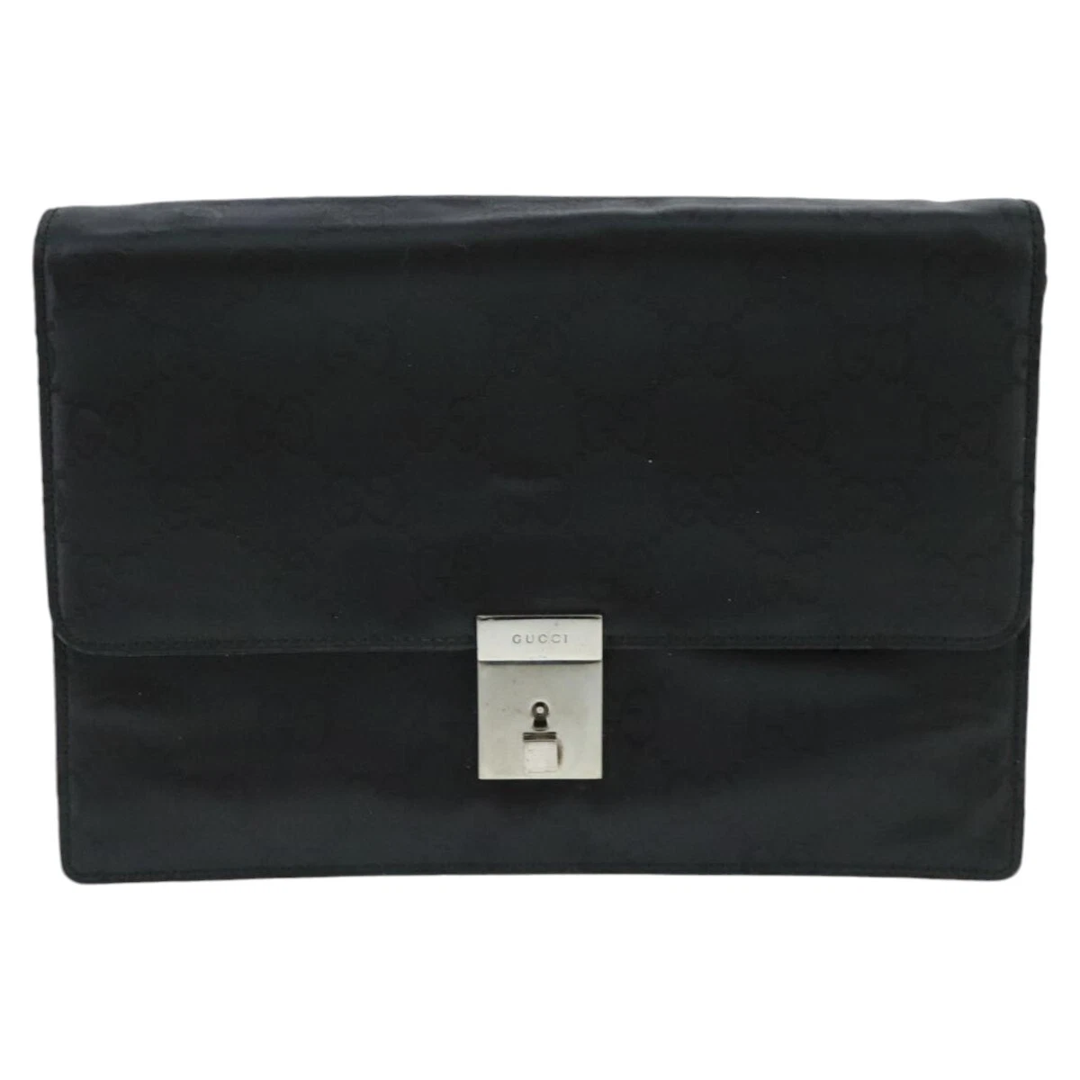 Sac pochette Gucci en toile noire authentique