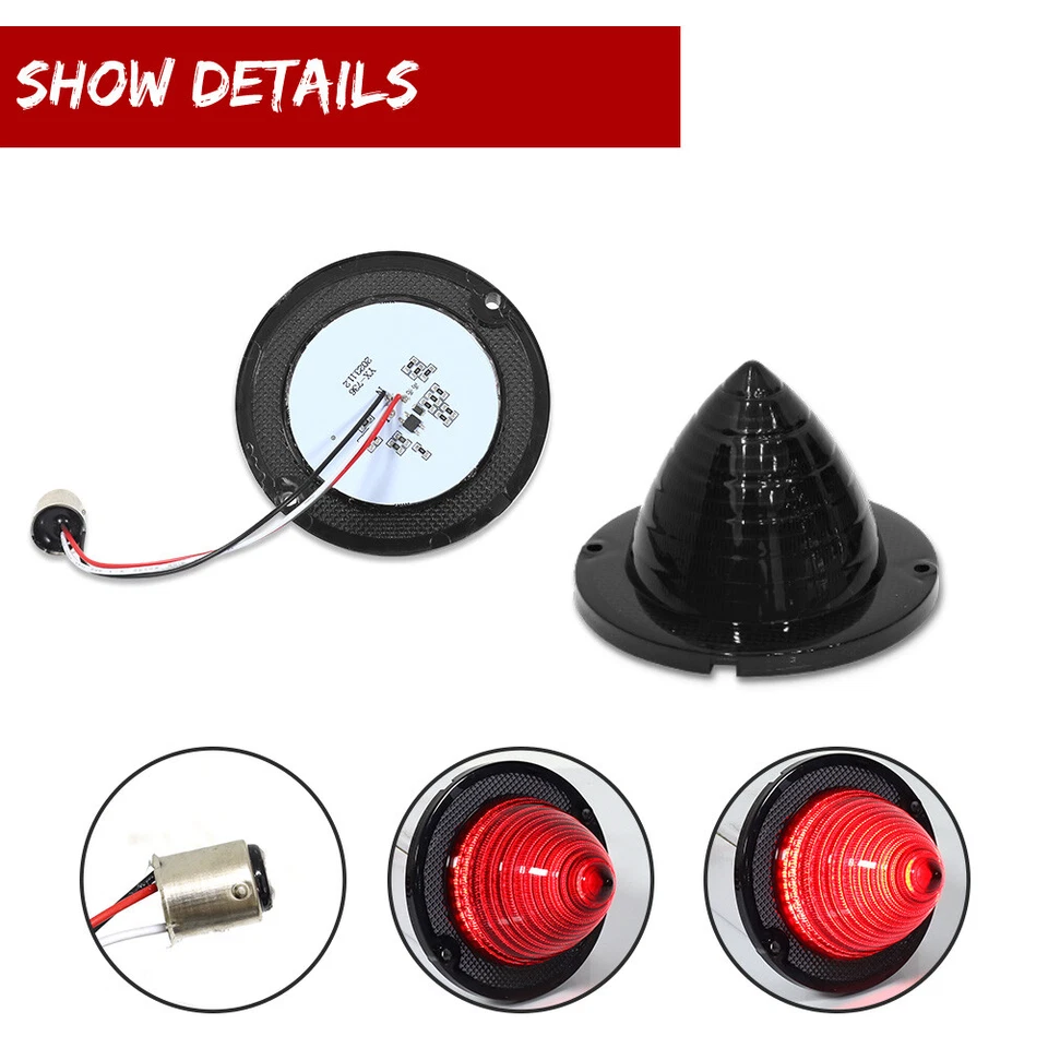 Luces traseras LED rojas ahumadas traseras y de respaldo 60-61 Impala Bel Air Biscayne El Camino Foto 4 de 4