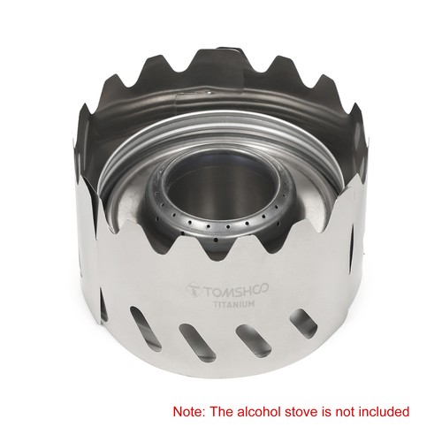 TOMSHOO Titanium Alcohol Stove Rack Stand Windscreen for Camping Hiking - Picture 6 of 6
