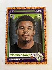 Chop Robinson 2024 Score Halloween Orange Pumpkin Rising Stars #12 Dolphins RC