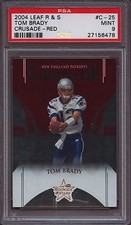 2004 Leaf R & S Crusade C-25 Tom Brady Red PSA 9 Mint  /1250 Patriots 