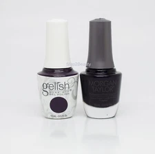Gelish DUO Soak Off Gel Polish + Morgan Taylor Lacquer - #828 Bella's Vampire