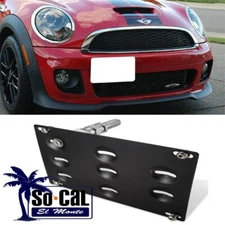 FOR 01-13 MINI COOPER R52 R53 FRONT BUMPER TOW HOOK LICENSE PLATE MOUNT BRACKET