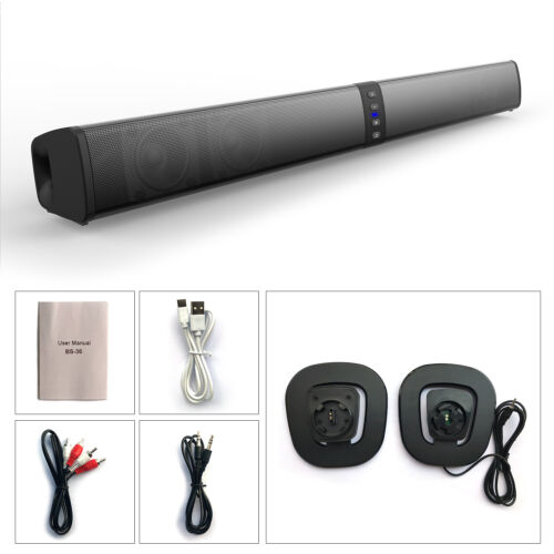 Barra de sonido Bluetooth TV Sound System 3D Surround Subwoofer Altavoz USB/AUX DE - Imagen 10 de 10