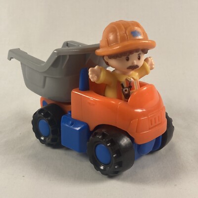 Fisher-Price Little People Dump Truck With Construction Worker Figure