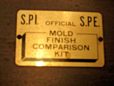 SPI / SPE Mold Finish Comparison Kit #1 - #6 Samples / Wood Storage Case