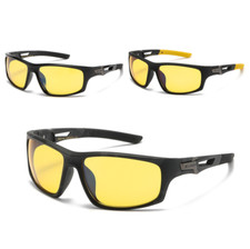 XLoop Blue Light Night Driving Sunglasses Night Vision Plastic Frame Yellow Lens