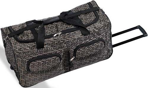 Maleta de viaje de 30" bolsa de lona rodante de poliéster con ruedas - café - Imagen 2 de 2