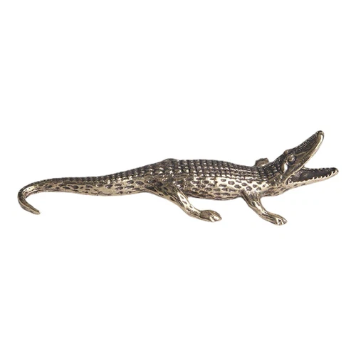 2X Mini Crocodile Figurine Miniature Mini Alligator Statue Animal Ornament Craft - Picture 4 of 6