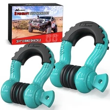 Nilight 2 Pack 3/4" D-Ring Shackle with 7/8" Screw 887lbs Break Strength