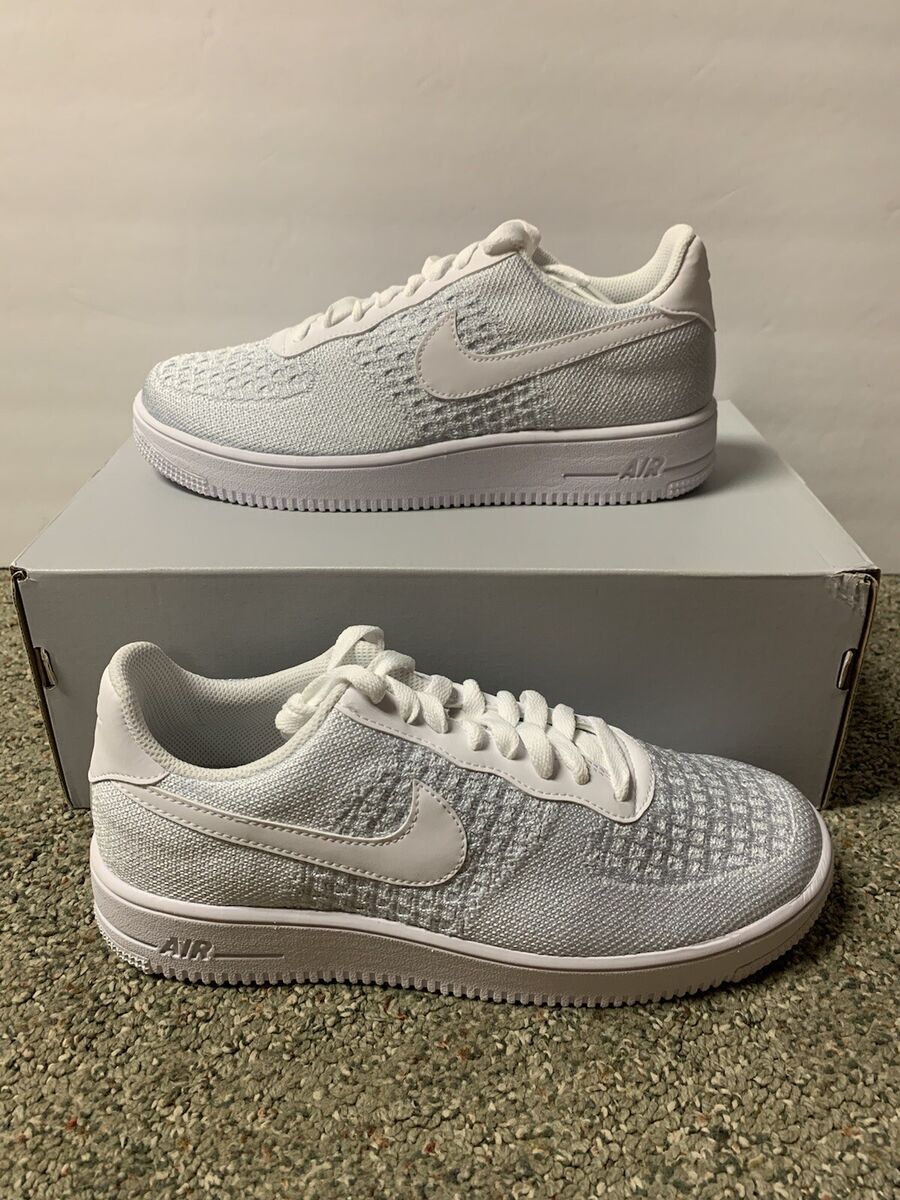 Nike Air Force 1 Flyknit 2 White Pure Platinum Men's 9.5 Nike Air Force 1 Flyknit 2 White Pure Platinum Men's 9.5