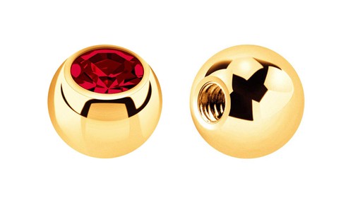 Set 2 Piercing Gioielli Vite Palle Placcato Oro IN 1,6x5mm con Zirconia Crystal - Foto 34 di 36
