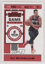 2019-20 Panini Contenders Game Ticket Red CJ McCollum #17 05v0