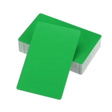 300Pcs Metal Business Cards Blank 0.45mm Thick 3.4x2.1 Inch Green