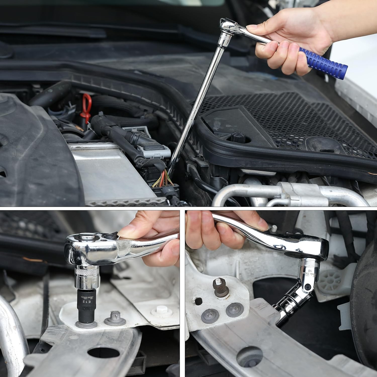 Versatile 10-Piece Socket Accessory Set: Bates Chrome Vanadium Tool Essentials