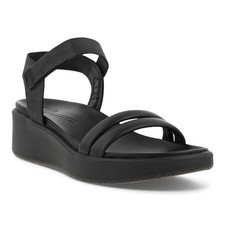 ECCO Women's Flowt LX Wedge Sandal Black/Black - 273303-51052, Black/Black